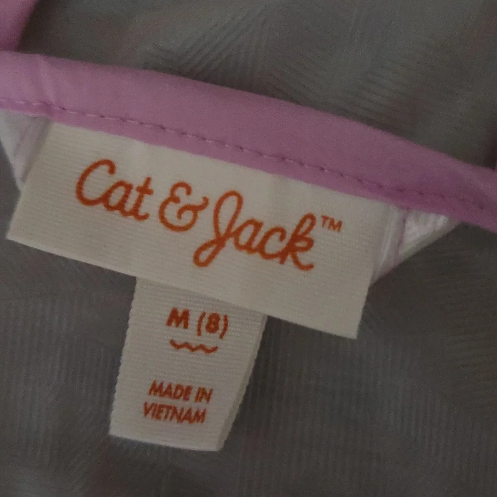 Cat & Jack Clear Rain Jacket with Purple Trim
